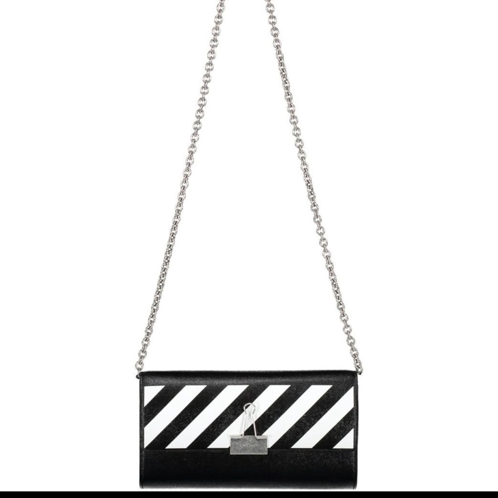 Off-White Binder Leather Crossbody Bag